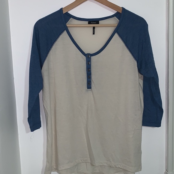 Nollie 3/4 Sleeve Baseball Henley Tee PacSun - Picture 2 of 3